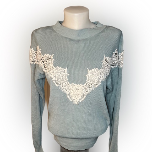 See By Chloe Sweaters - See by Chloé Knit with Lace Applications S